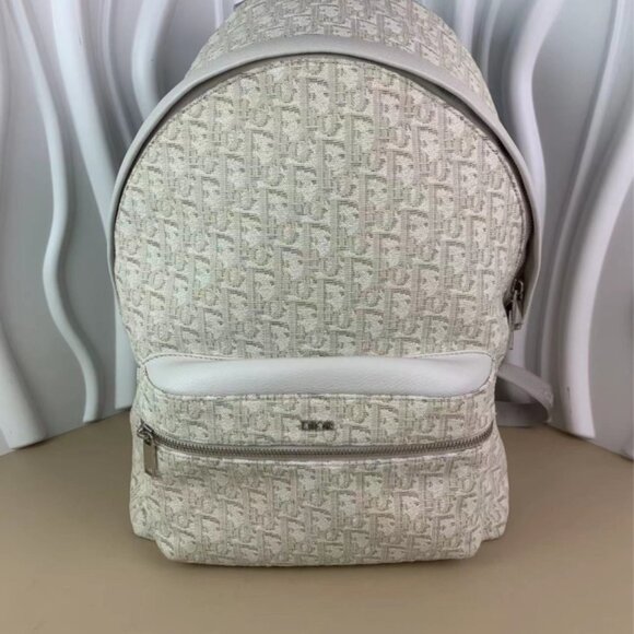 Dior Rider Classic Embroidered Monogram Canvas and Leather Backpack - Picture 1 of 9